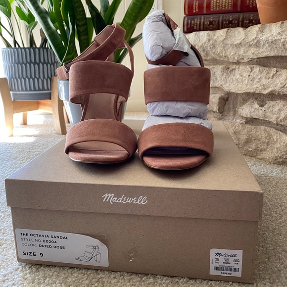 Madewell Octavia Sandal in Dusty Rose Chunky heel - Picture 7 of 7
